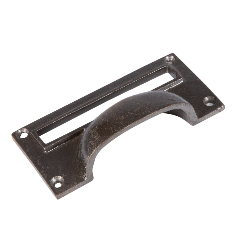 100mm x 50mm Filing Cabinet Cup Handle with Card Frame