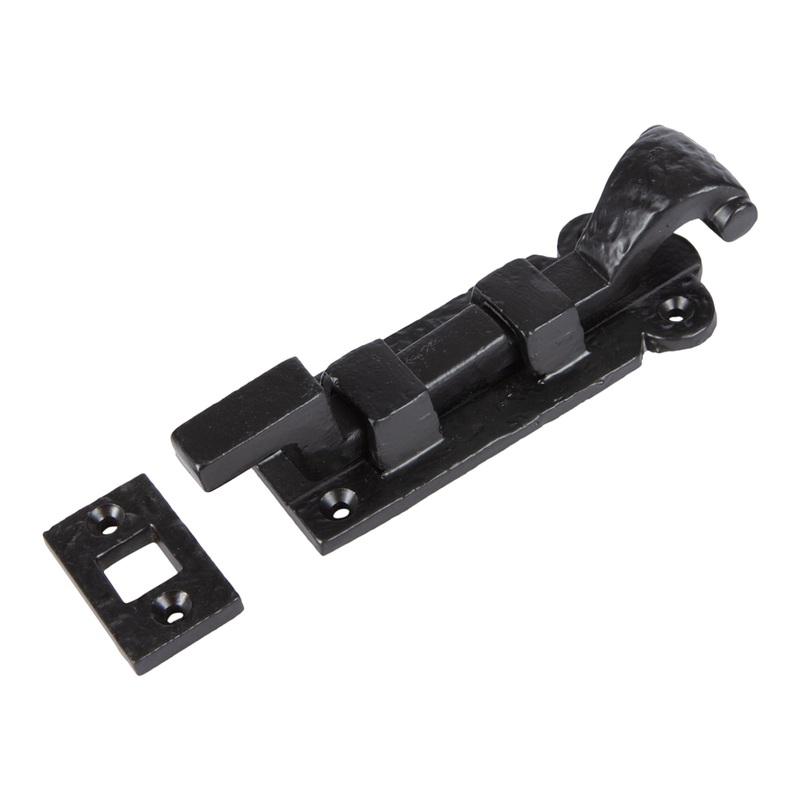 105mm Black Cranked Antique Fish Tail Bolt
