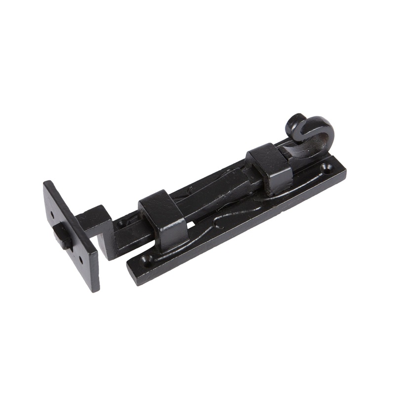 110mm Black Cranked Shepherd's Crook Bolt