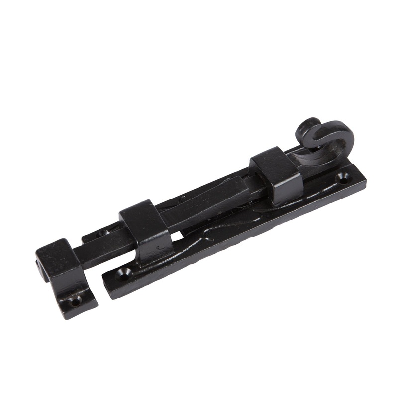140mm Black Straight Shepherd's Crook Surface Bolt