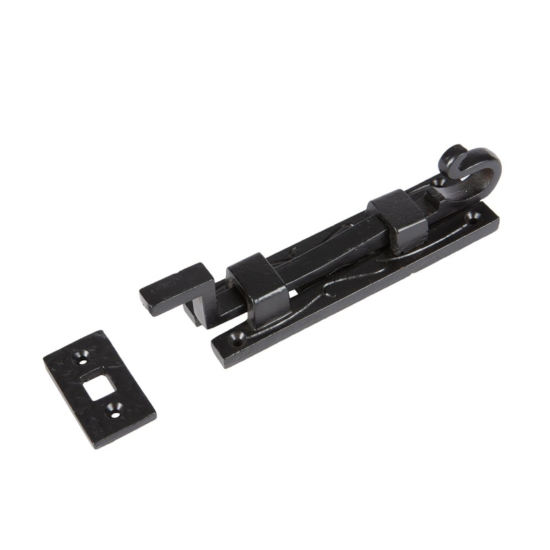 145mm Black Cranked Shepherd's Crook Bolt