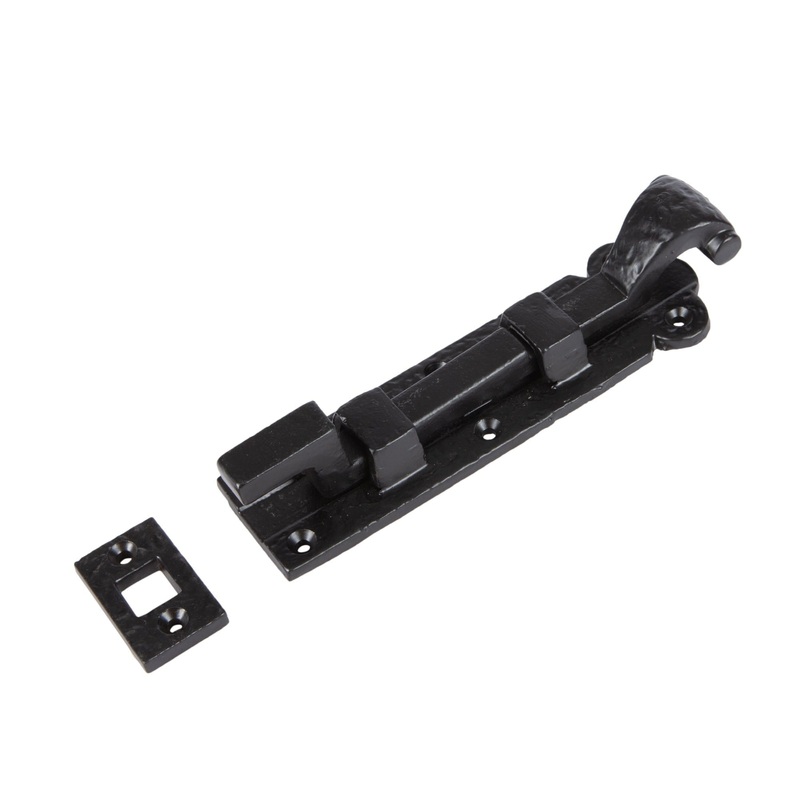 155mm Black Cranked Antique Fish Tail Bolt