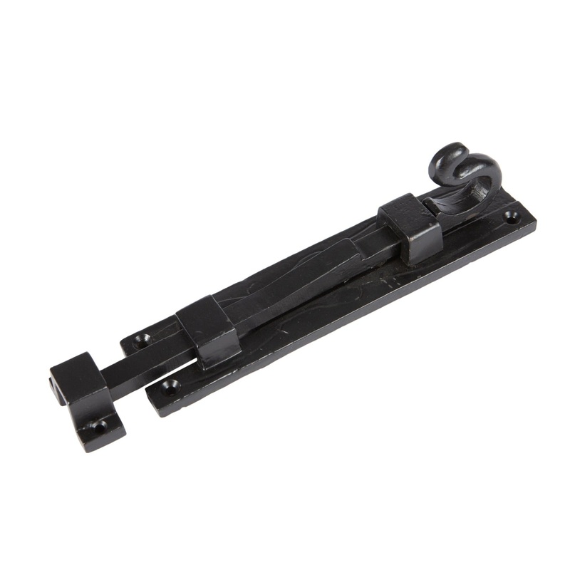 185mm Black Straight Shepherd's Crook Surface Bolt