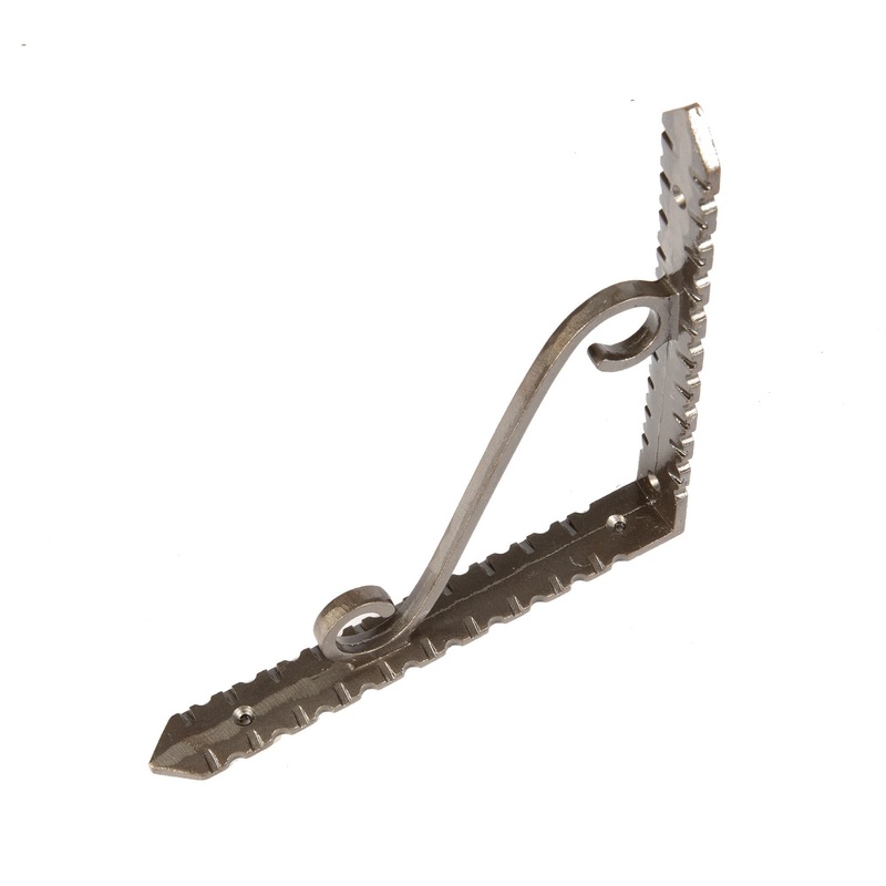 205mm Notched Scroll Iron Shelf Bracket