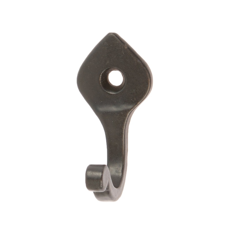 20mm x 40mm Black Hammered Arrowhead Single Hook