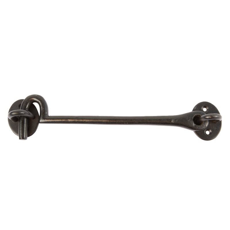 225mm Black Rustic Cabin Hook and Eye