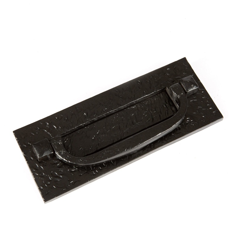 270mm x 110mm Black Antique Letter Plate with Knocker