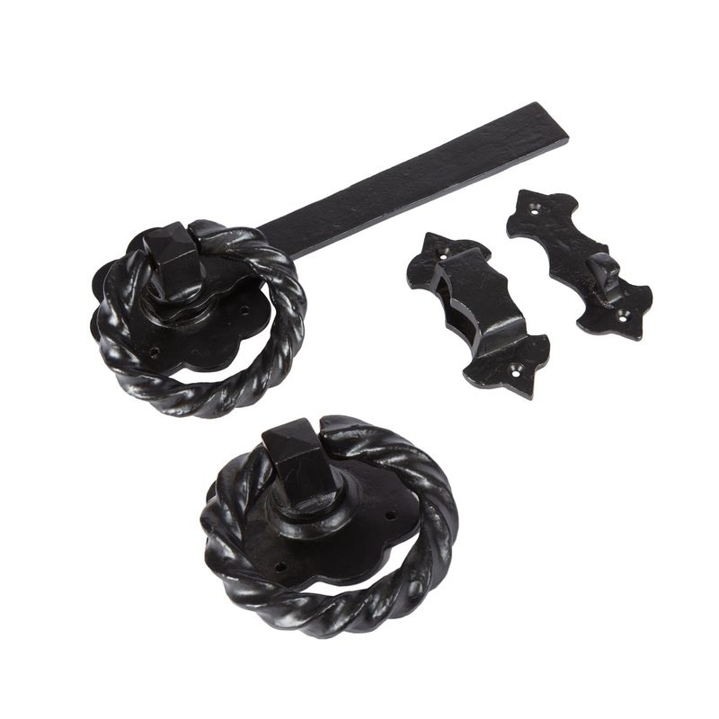 285mm Black Rose Ring Gate Latch