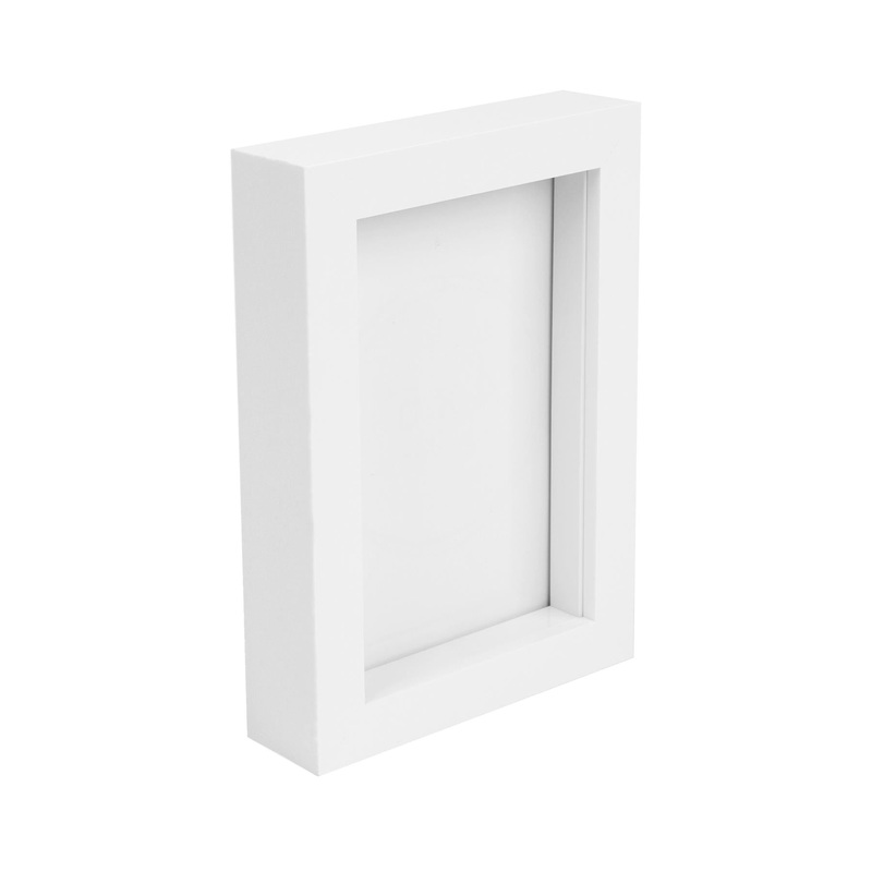4" x 6" White 3D Box Photo Frame