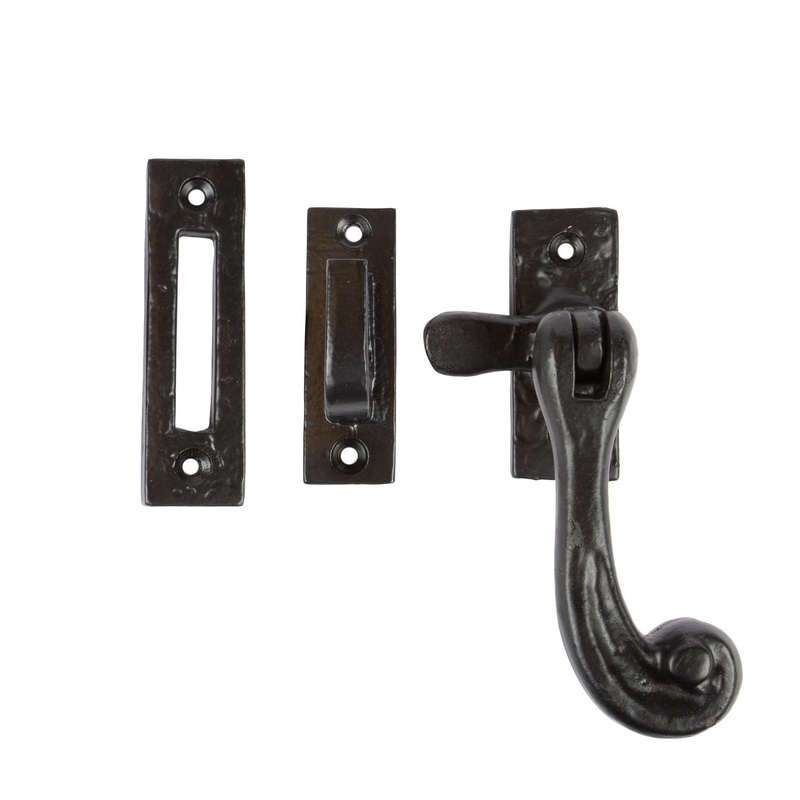 45mm x 100mm Black Rustic Right Handed Window Fastener