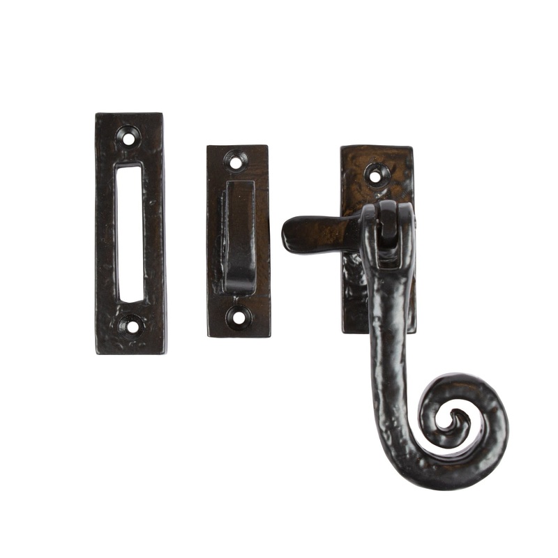 46mm x 108mm Black Curly Tail Right Handed Window Fastener