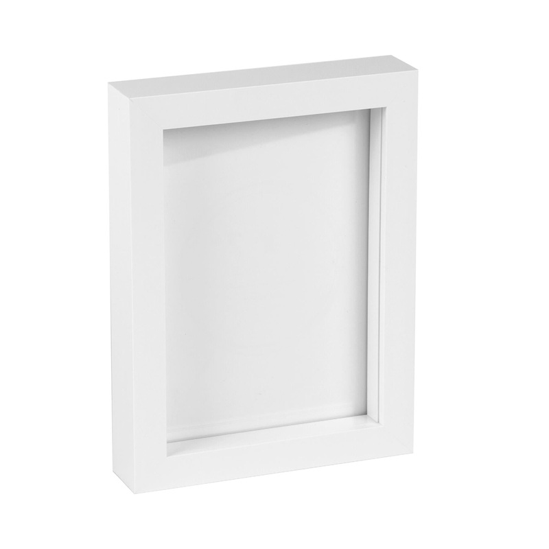 5" x 7" White 3D Box Photo Frame