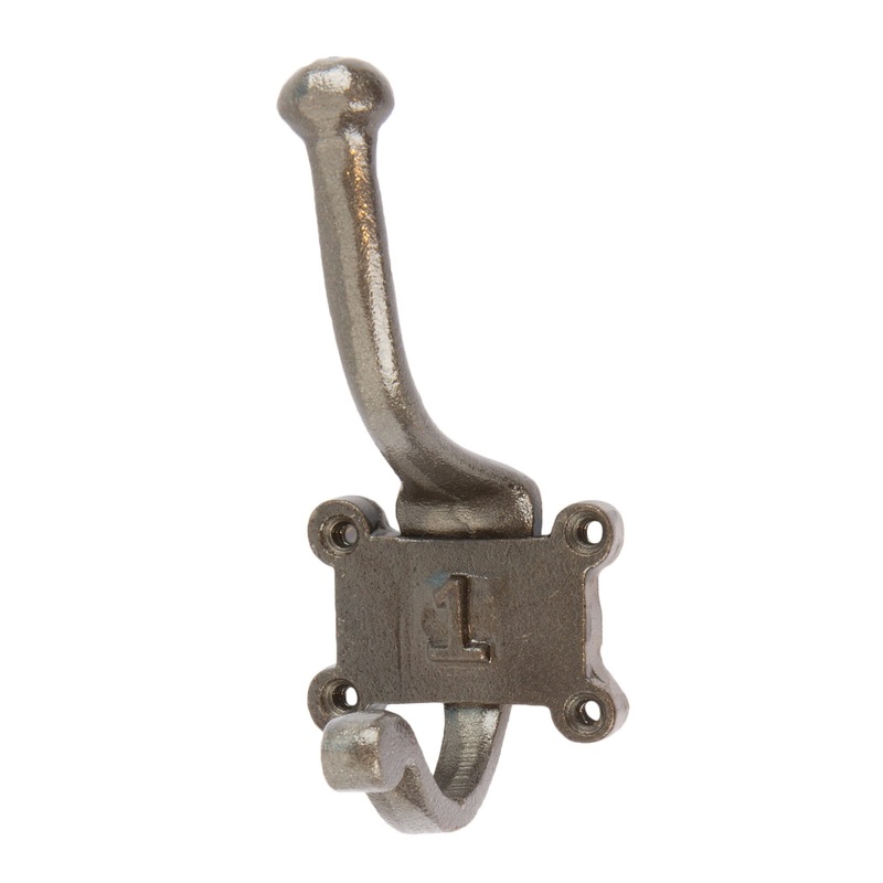 50mm x 115mm Grey Number 1 Hat & Coat Hook