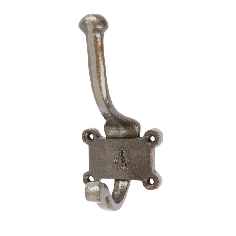 50mm x 115mm Grey Number 4 Hat & Coat Hook