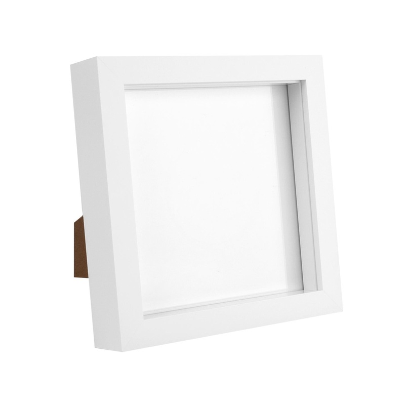6" x 6" White 3D Box Photo Frame
