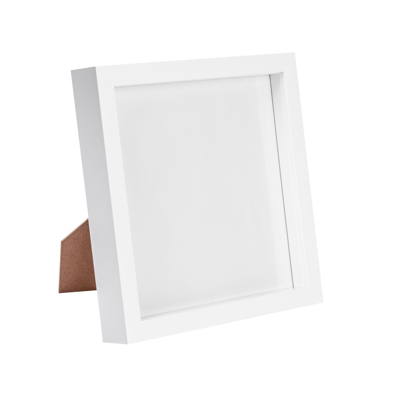 8" x 8" White 3D Box Photo Frame