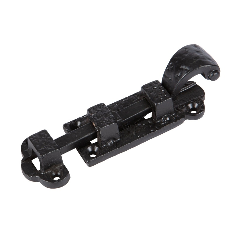 90mm Black Straight Antique Fish Tail Surface Bolt