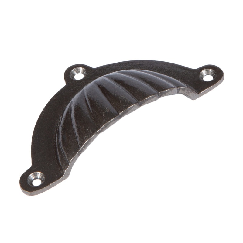 95mm x 50mm Fluted Cabinet Cup Handle