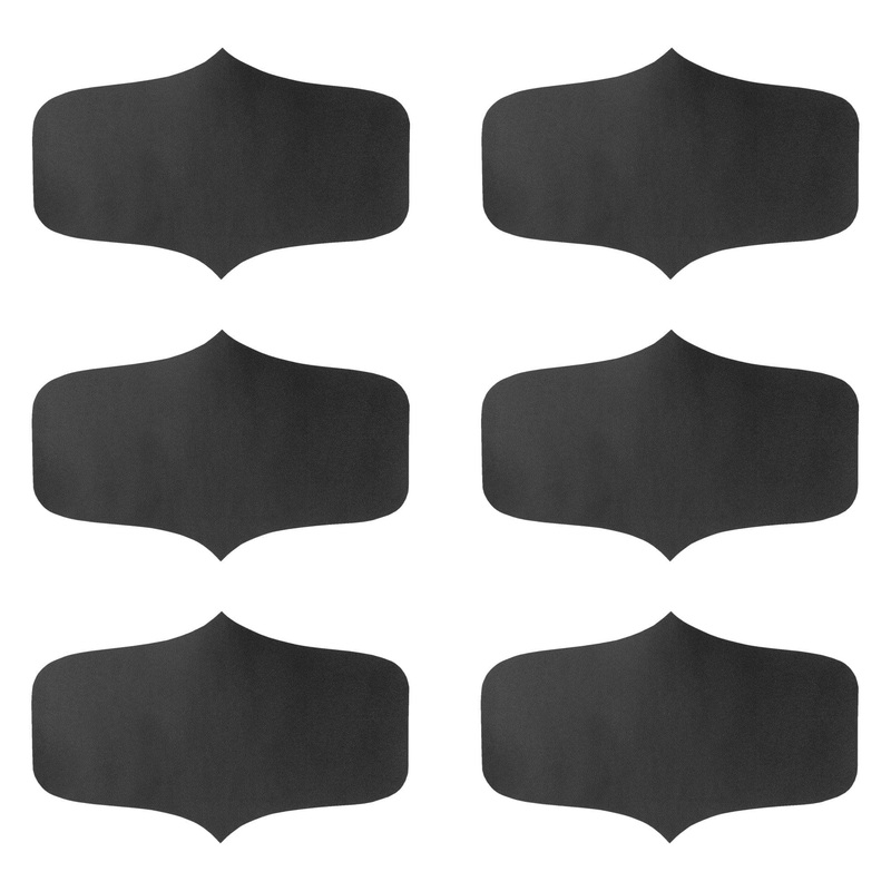 Small Black Chalk Board Storage Jar Labels - Pack of Six