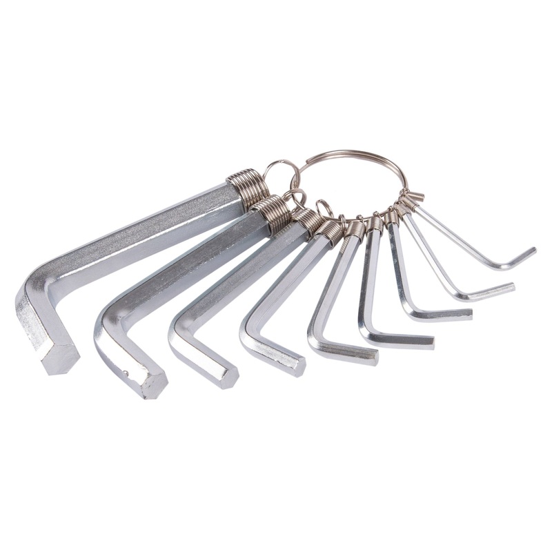 10pc Carbon Steel Metric Hex Key Set