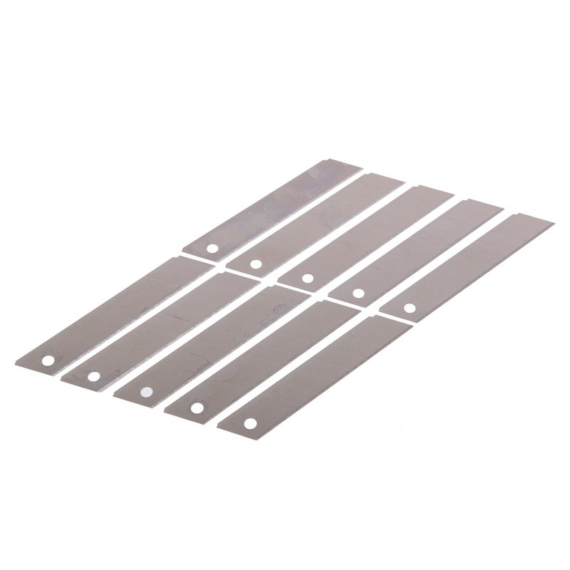 18mm Carbon Steel Snap-Off Replacement Utility Knife Blades - Pack of 10