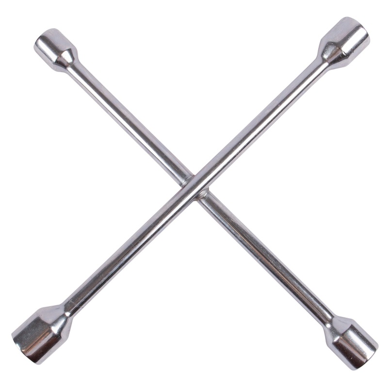 35.5cm Carbon Steel 4-Way Cross Wheel Wrench