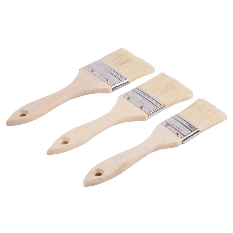 3pc Wooden DIY Paint Brush Set