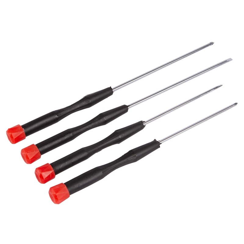 4pc Black Carbon Steel Precision Screwdriver Set
