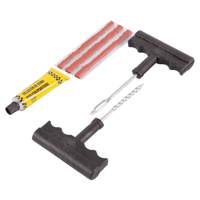 6pc Black Car Tyre Puncture Repair Kit