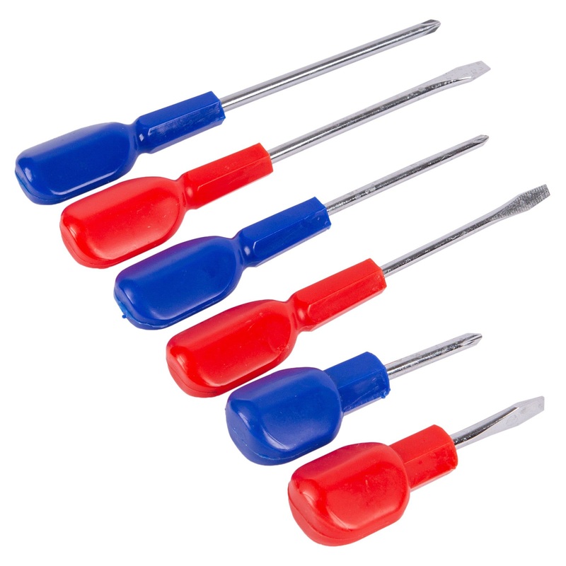 6pc Multicolour Carbon Steel Cabinet Handle Screwdriver Set
