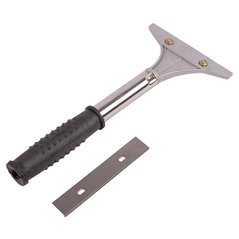 Black 10cm x 23cm Heavy-Duty Metal Wallpaper Scraper
