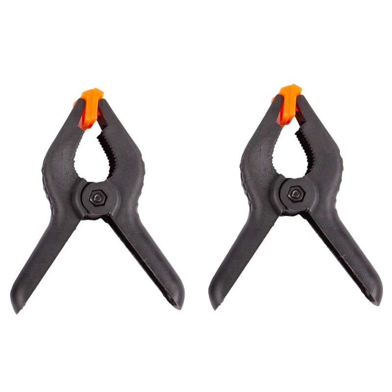 Black 114mm Heavy-Duty Spring Clamps - Pack of 2