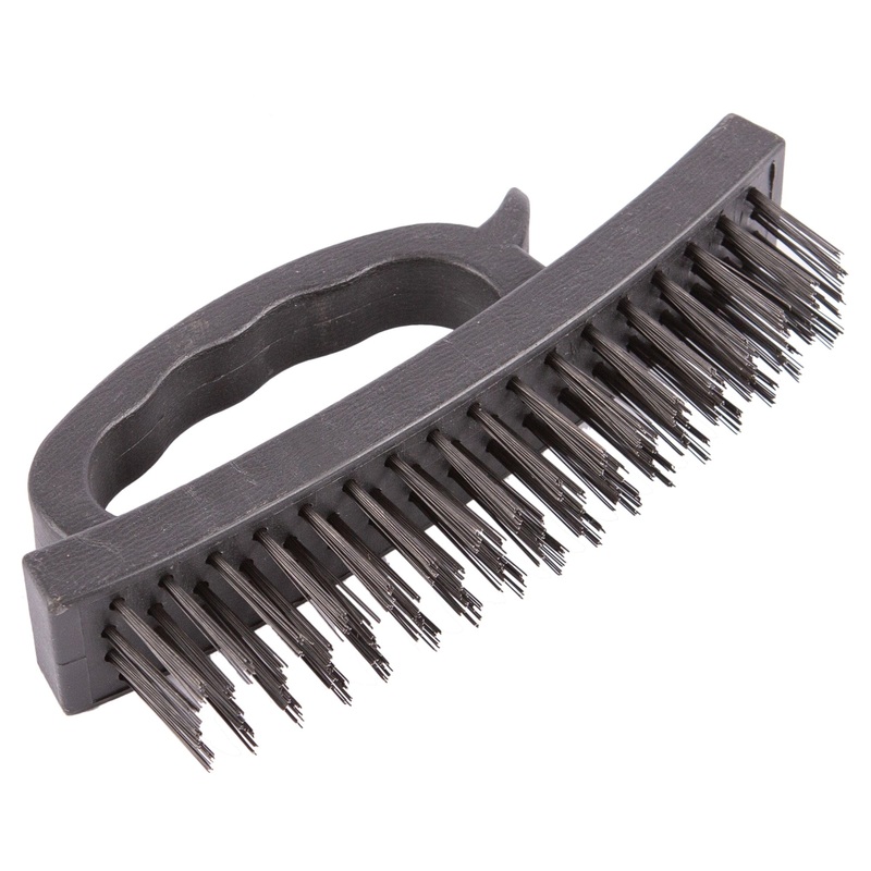 Black 16.5cm Grip Handle Wire Brush