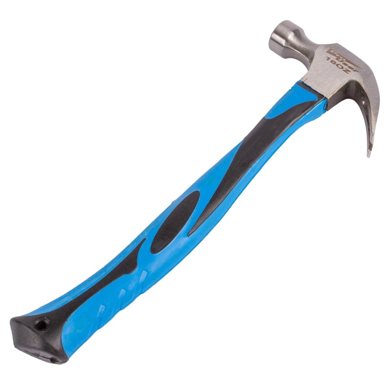 Blue 16oz Fibreglass Claw Hammer
