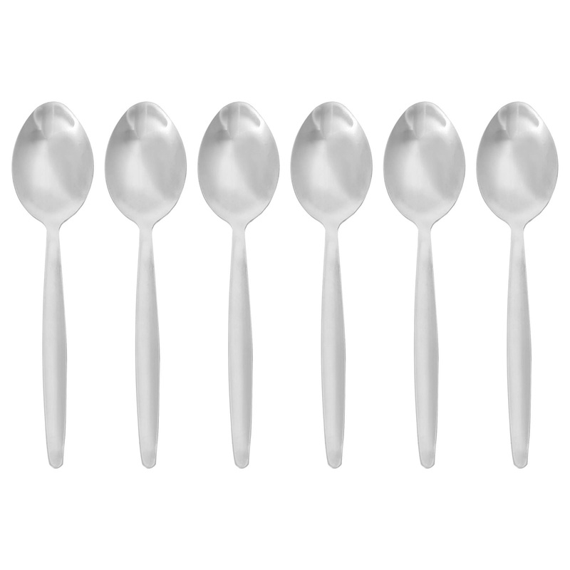 Classic Stainless Steel Dessert Spoons - Pack of 6