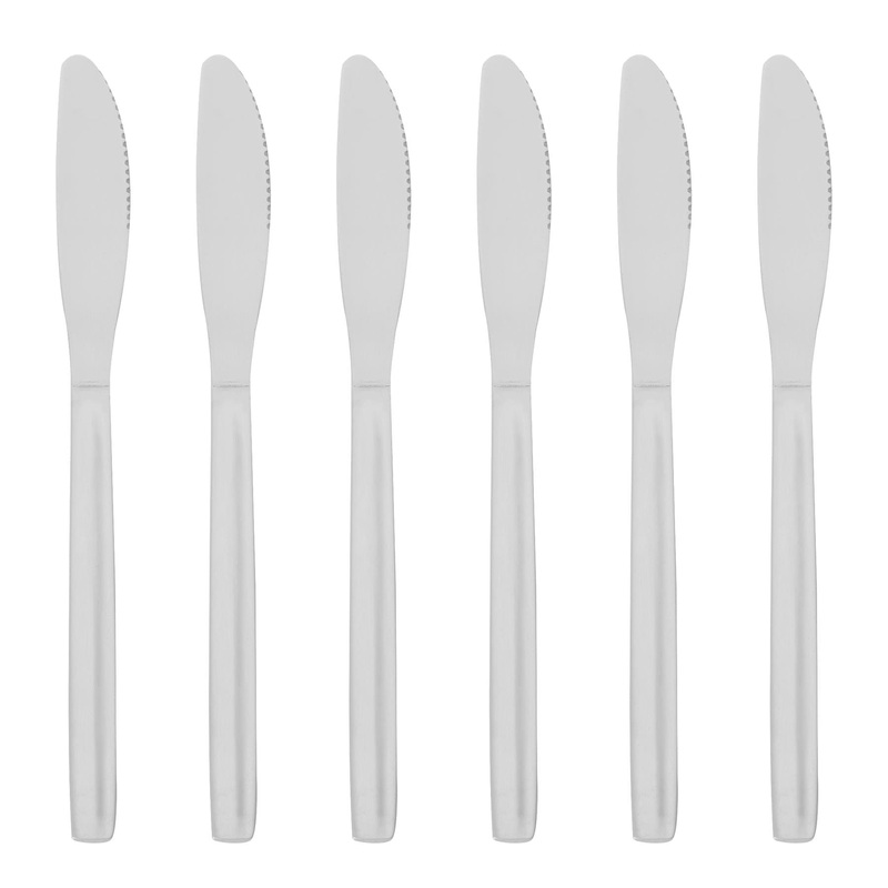Classic Stainless Steel Dinner Knives - Pack of 6
