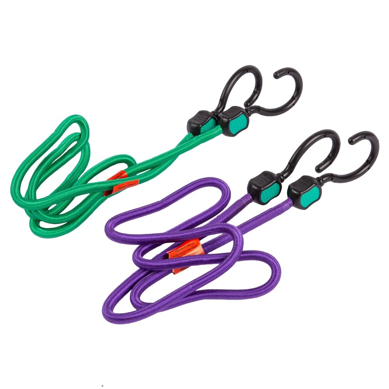 Multicolour 1.2m Bungee Cords - Pack of 2