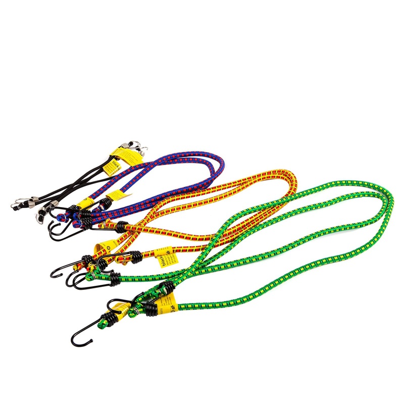 Multicolour Bungee Cords - 4 Sizes - Pack of 10