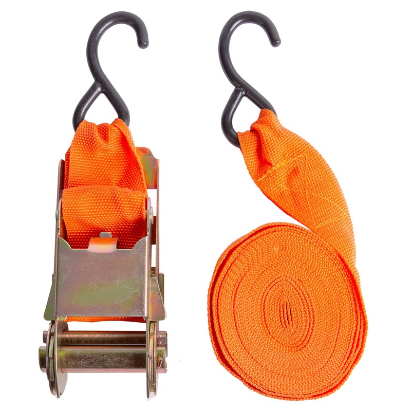 Orange 6m Ratchet Tie Down Straps