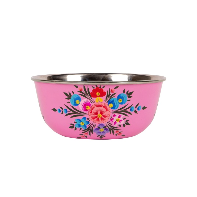 Pansy 16.5cm Stainless Steel Picnic Bowl