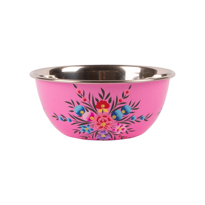 Pansy 18.5cm Stainless Steel Picnic Bowl