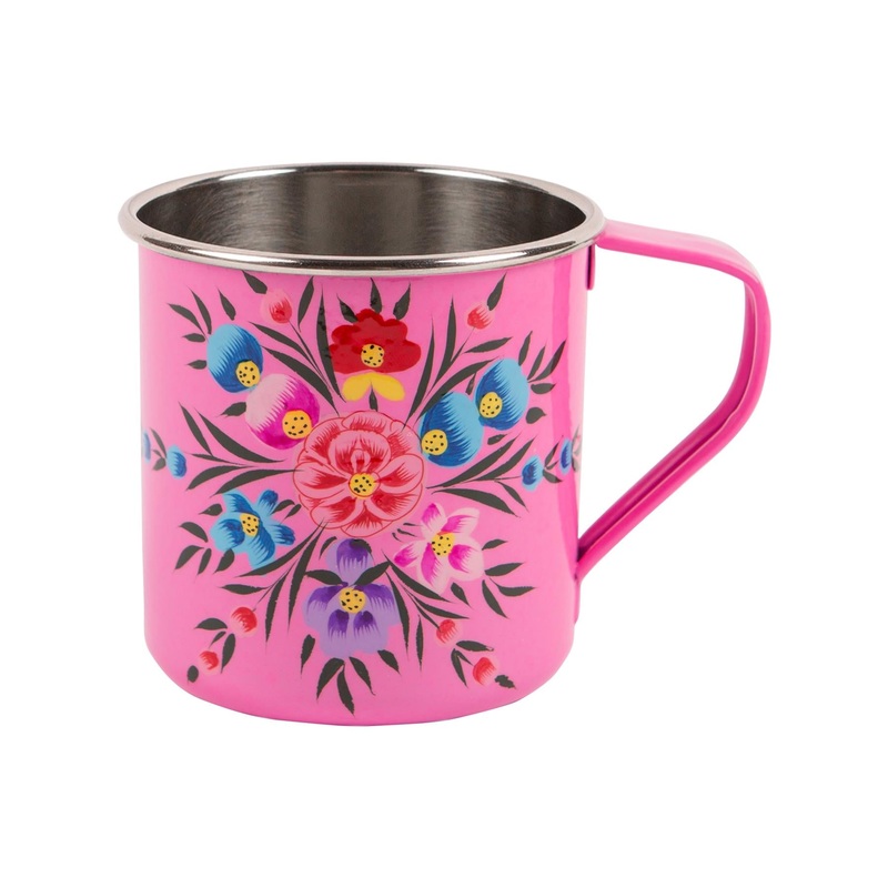 Pansy 450ml Stainless Steel Camping Mug