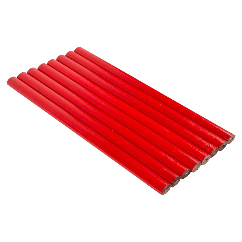 Red Carpenters Pencils - Pack of 8