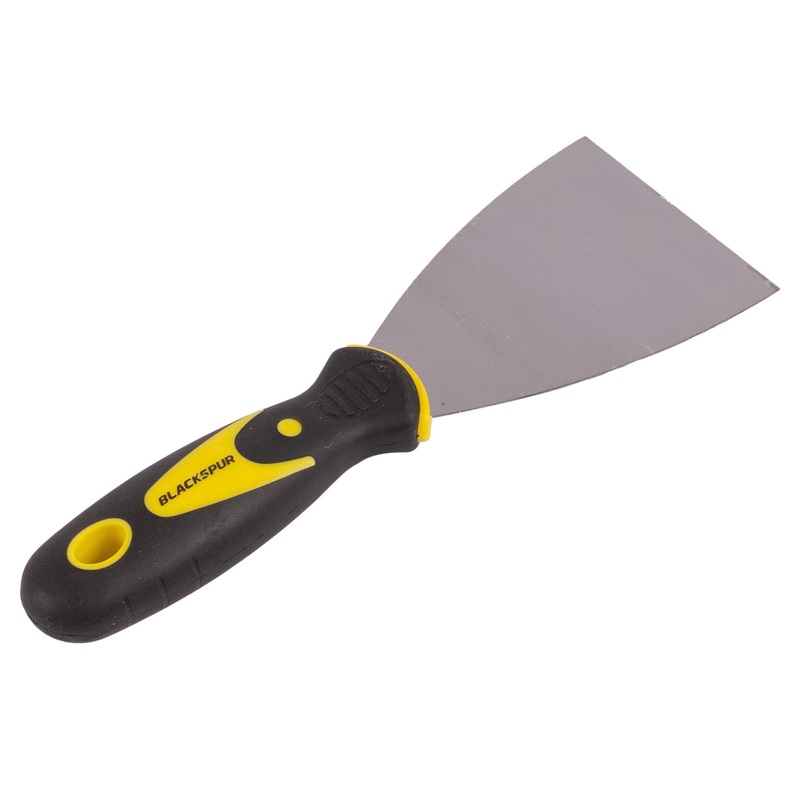 Yellow 3" Carbon Steel Scraper with Non-Slip Grip