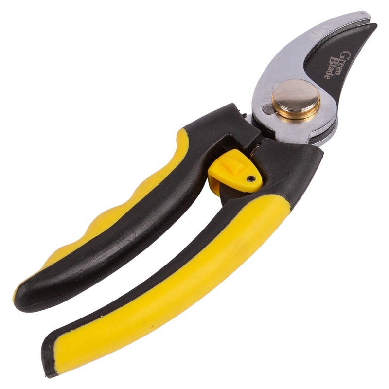 Yellow Compact 19cm Carbon Steel Bypass Secateurs