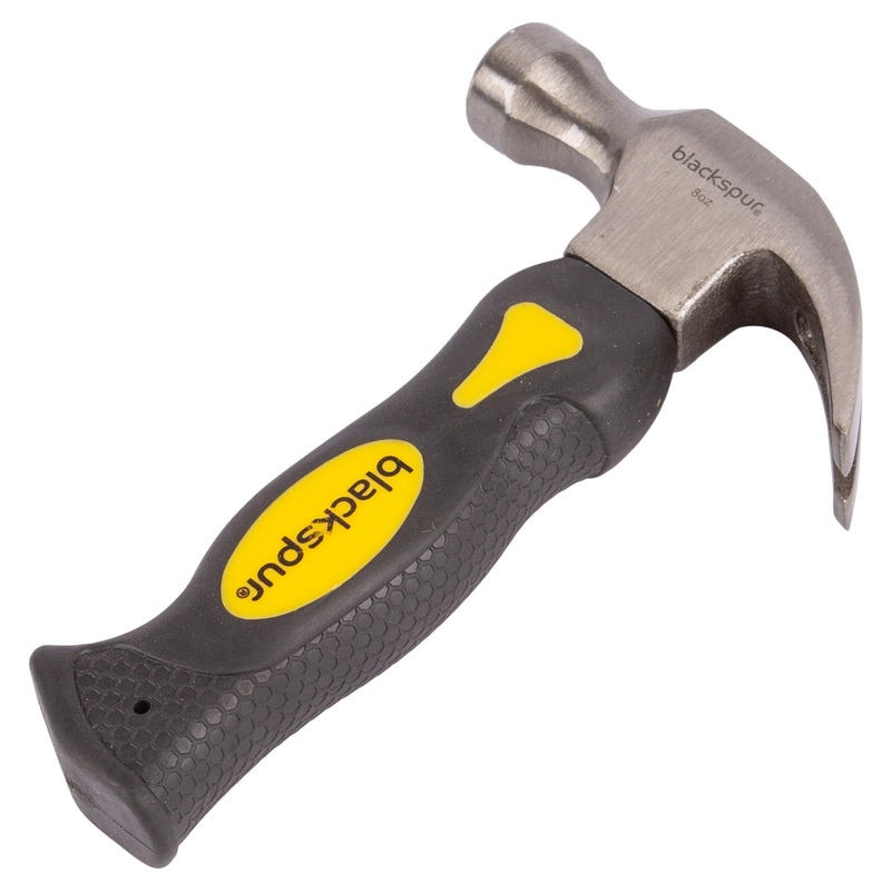 Yellow Magnetic 8oz Forged Steel Stubby Claw Hammer