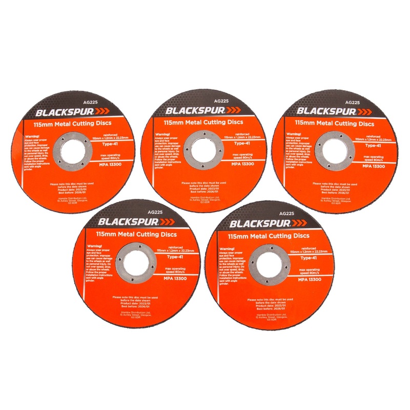 115mm x 1.2mm (4.5") Metal Cutting Discs - Pack of 5