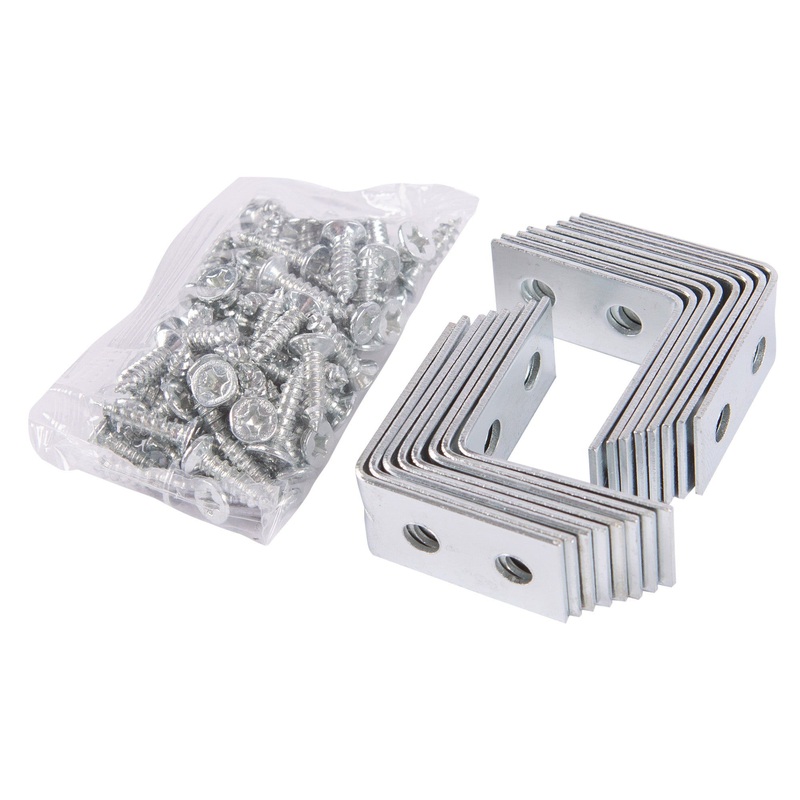 25mm Iron Corner Brace Brackets - Pack of 16