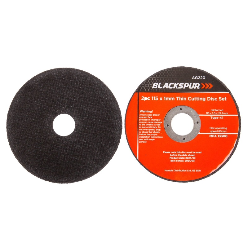 2pc 115mm x 1mm (4.5") Thin Cutting Disc Set