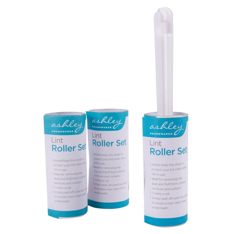 3pc Plastic Lint Roller Set